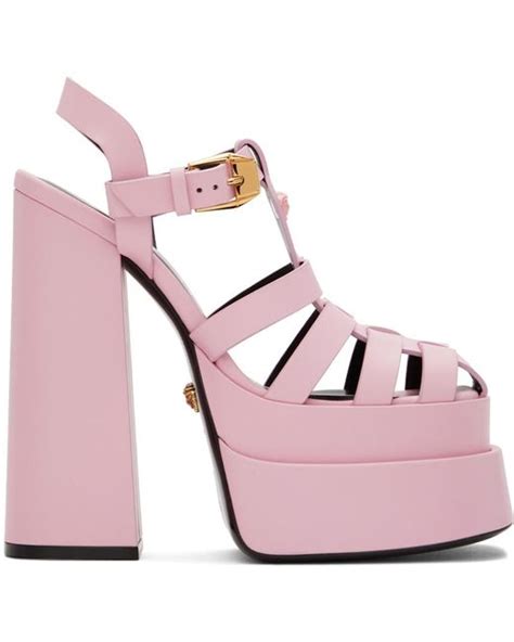 Versace platform heels open toe